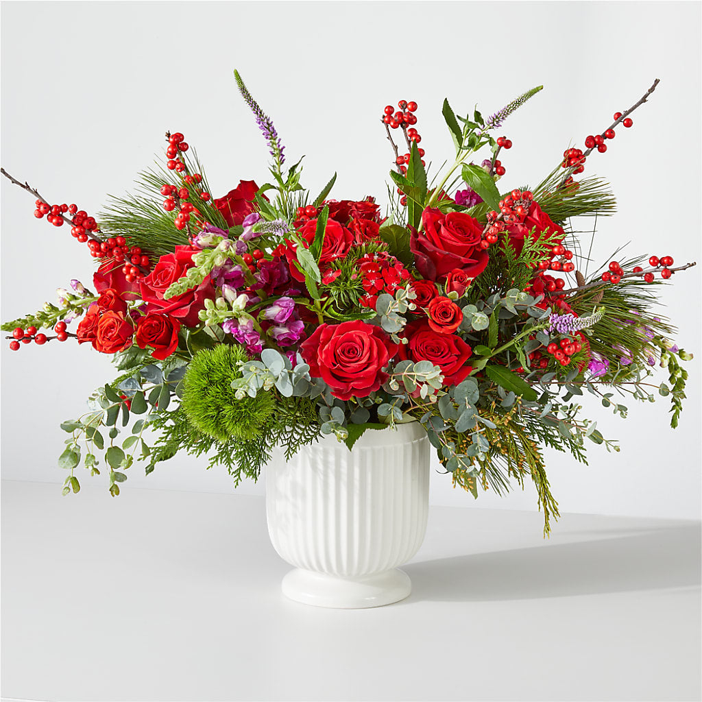 Big Red Bow Bouquet – Dutch Floral, Edina MO
