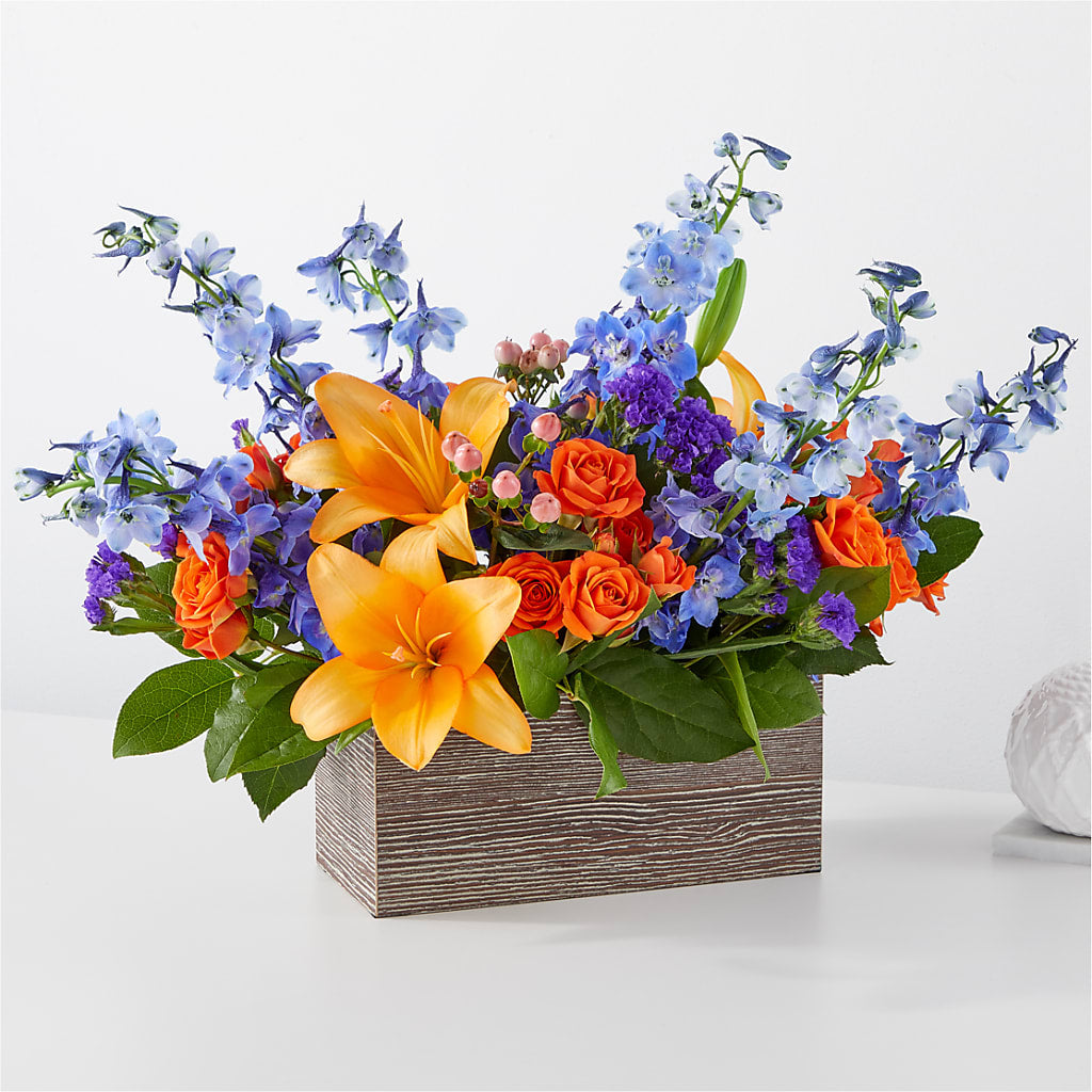 Radiant Citrus Box Bouquet – Dutch Floral, Edina MO