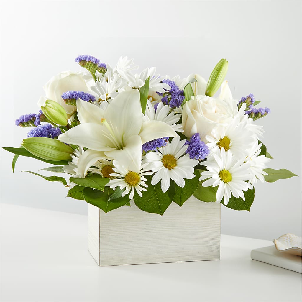 Beyond Blue Box Bouquet – Dutch Floral, Edina MO