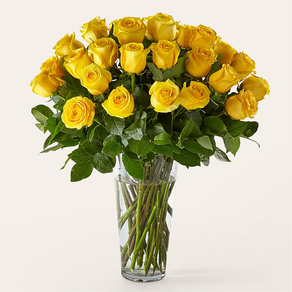 Long Stem Yellow Rose Bouquet – Dutch Floral, Edina MO