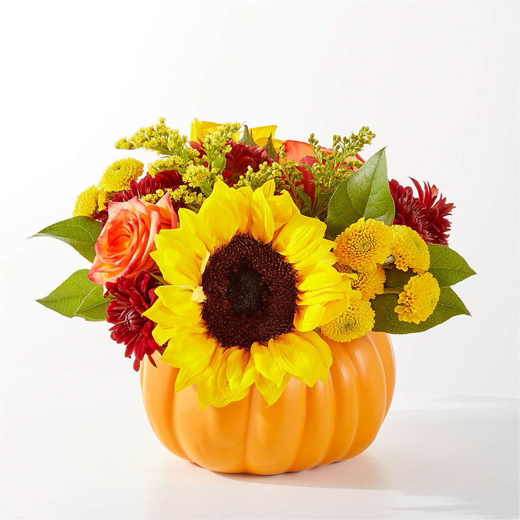 Golden Gourd Pumpkin Bouquet – Dutch Floral, Edina MO