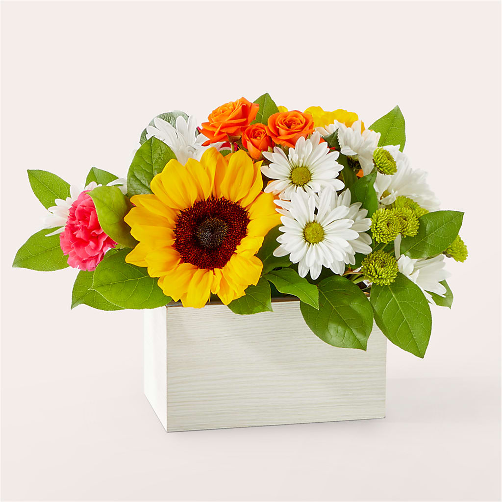 Sun-drenched Blooms Box Bouquet – Dutch Floral, Edina MO