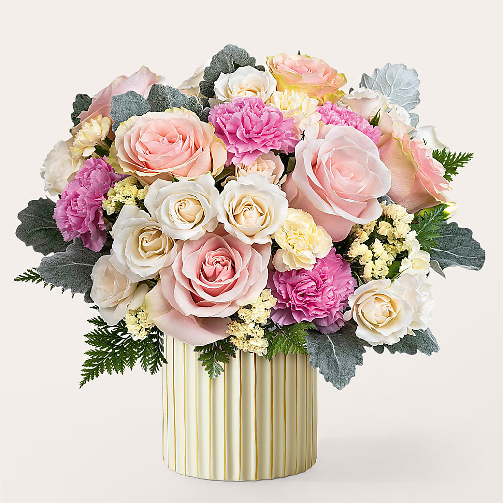 Blissful Moments Bouquet with Ivory Vase – Dutch Floral, Edina MO