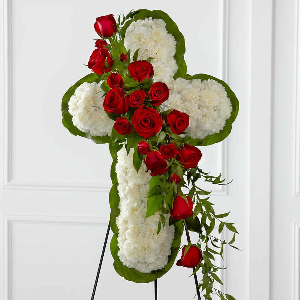 Floral Cross Easel – Dutch Floral, Edina MO