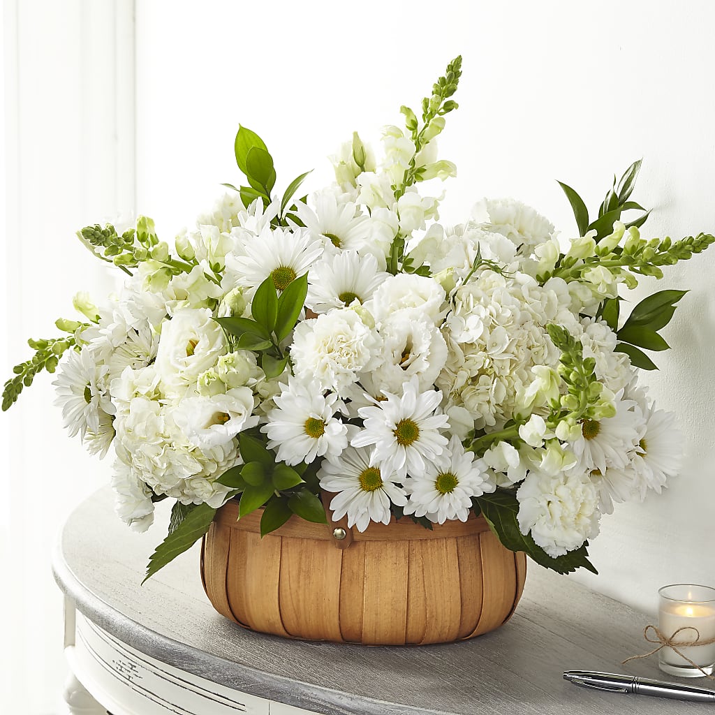 Pure Ivory Basket – Dutch Floral, Edina MO