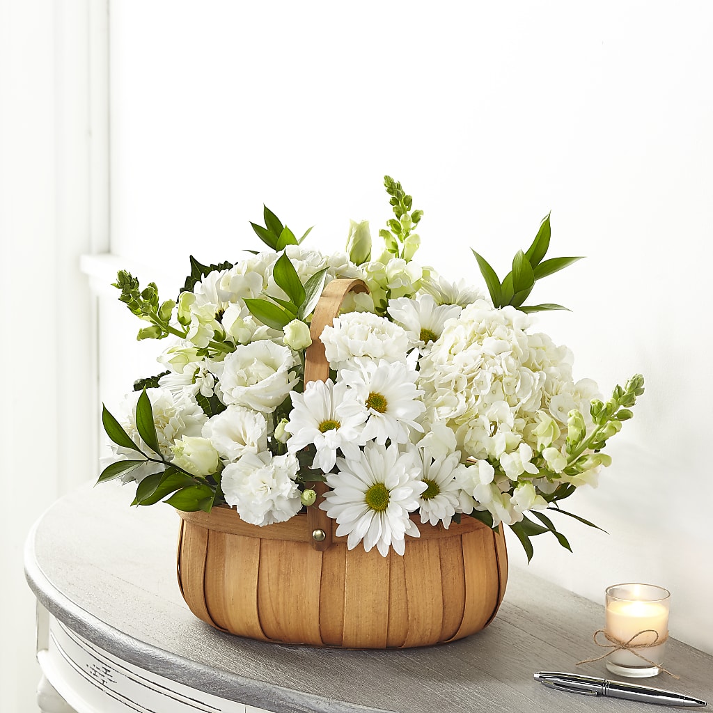 Pure Ivory Basket – Dutch Floral, Edina MO