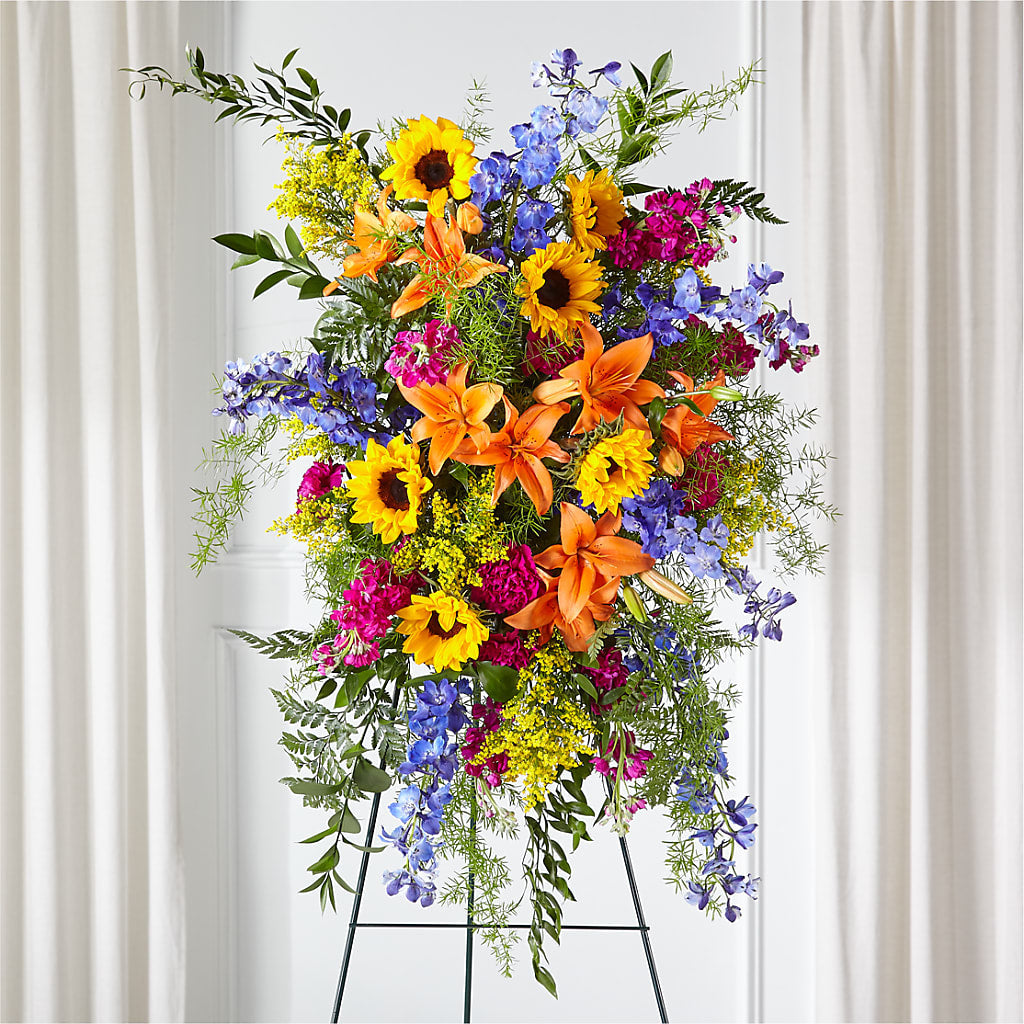 Sunlit Memories Standing Spray (Standard) – Dutch Floral, Edina MO