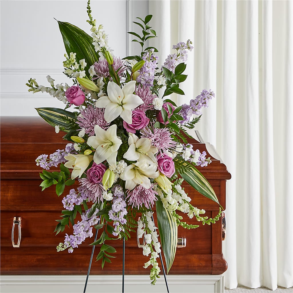 Grateful Hearts Standing Spray – Dutch Floral, Edina MO