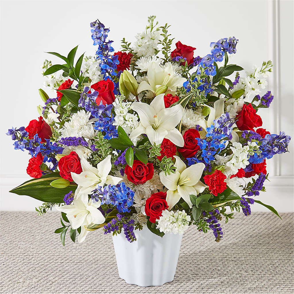 Consoled Floor Basket – Dutch Floral, Edina MO