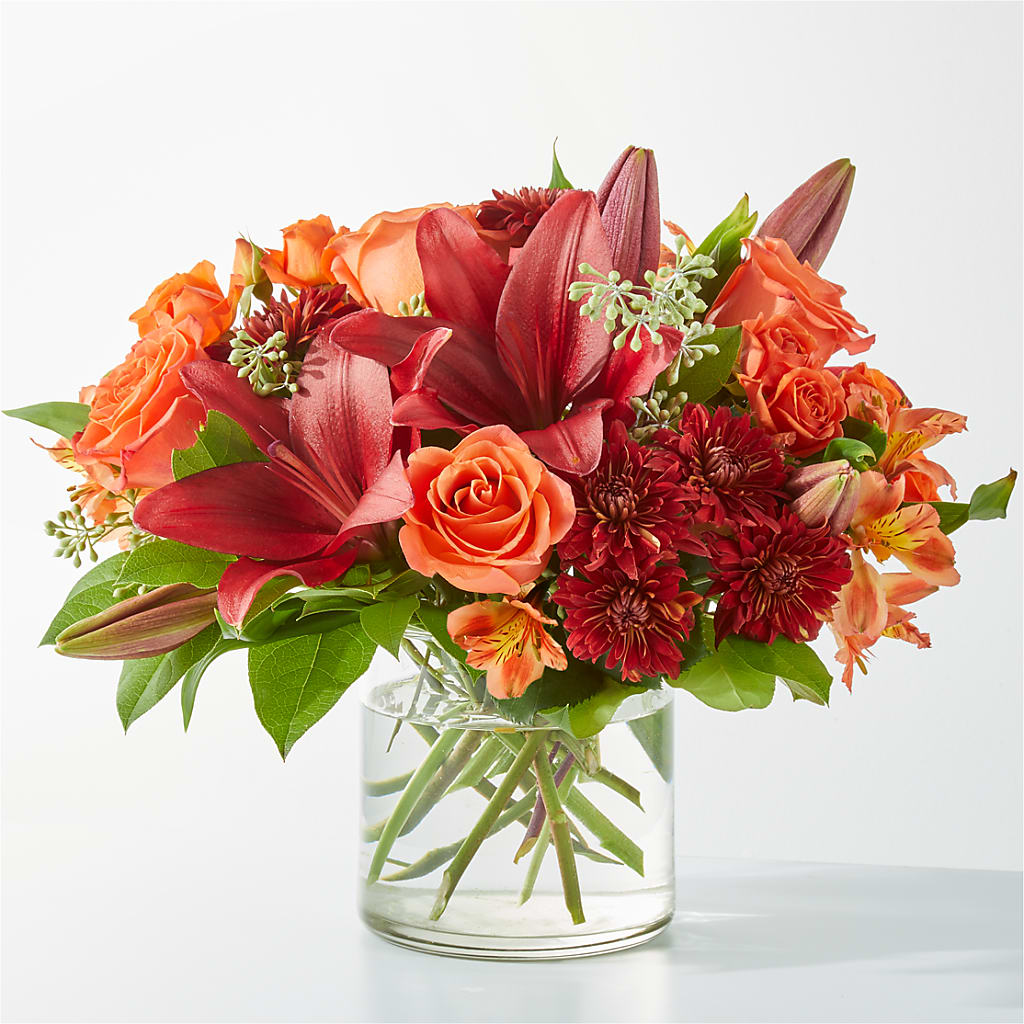 Crimson Leaves Bouquet – Dutch Floral, Edina MO
