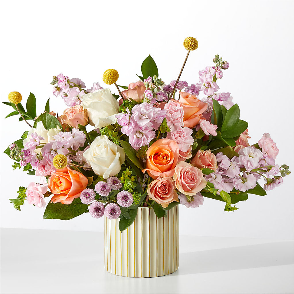 French Market Bouquet with Ivory Vase – Dutch Floral, Edina MO