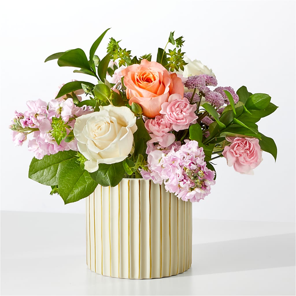 French Market Bouquet with Ivory Vase – Dutch Floral, Edina MO