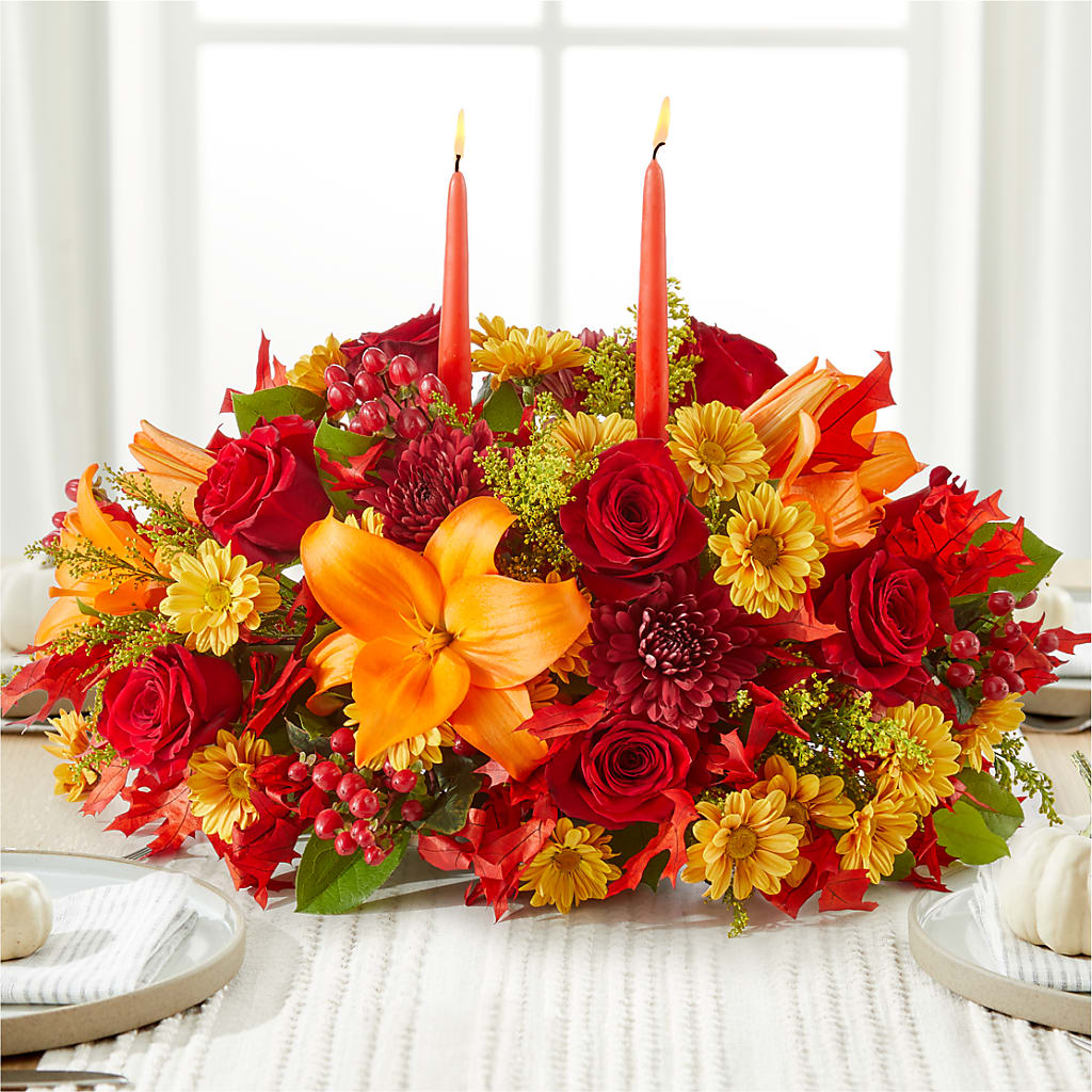 Autumn's Embrace Centerpiece – Dutch Floral, Edina MO