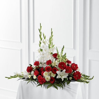 Crimson & White Arrangement –  Dutch Floral, Edina MO