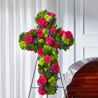 Tribute Rose Floral Cross –  Dutch Floral, Edina MO