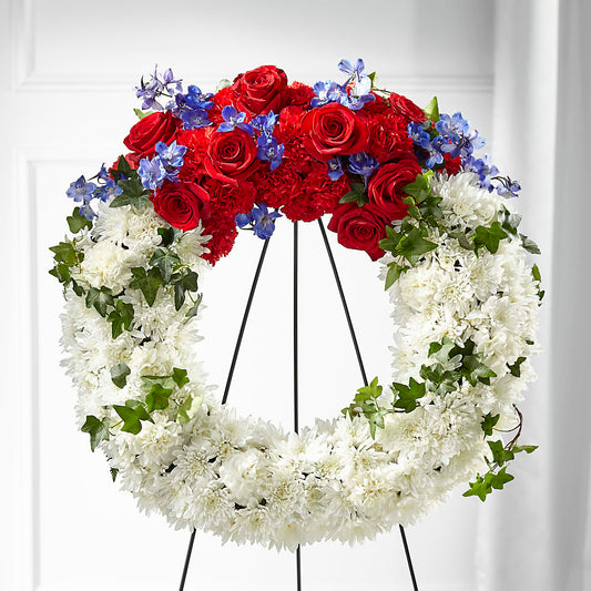 Patriotic Passion Wreath –  Dutch Floral, Edina MO