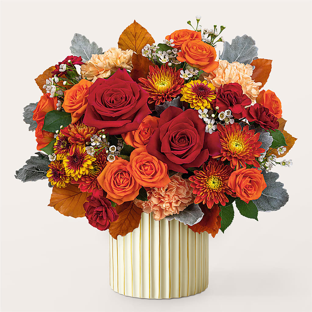 Merlot Bouquet with Ivory Vase –  Dutch Floral, Edina MO