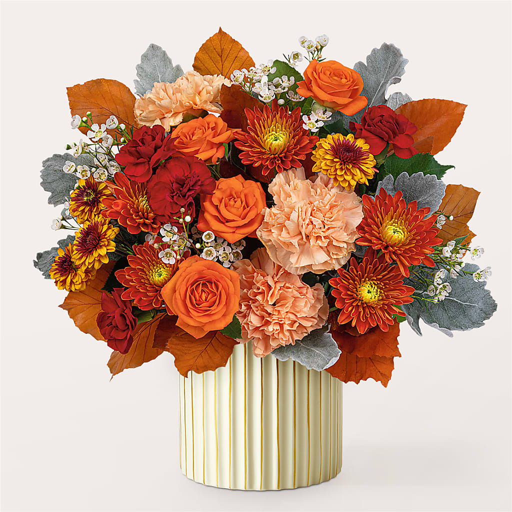 Merlot Bouquet with Ivory Vase –  Dutch Floral, Edina MO