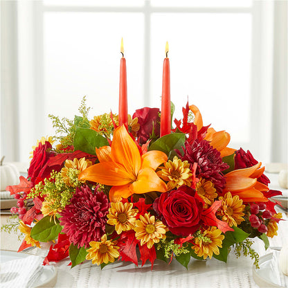 Autumn's Embrace Centerpiece –  Dutch Floral, Edina MO