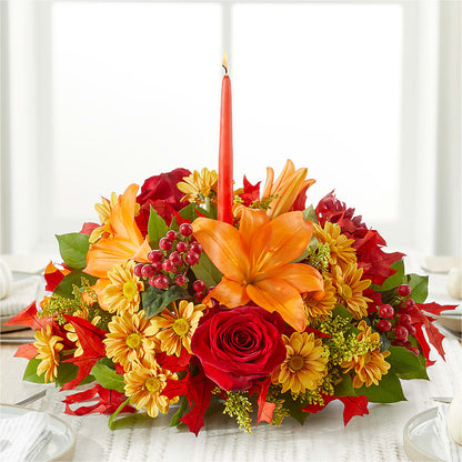 Autumn's Embrace Centerpiece –  Dutch Floral, Edina MO